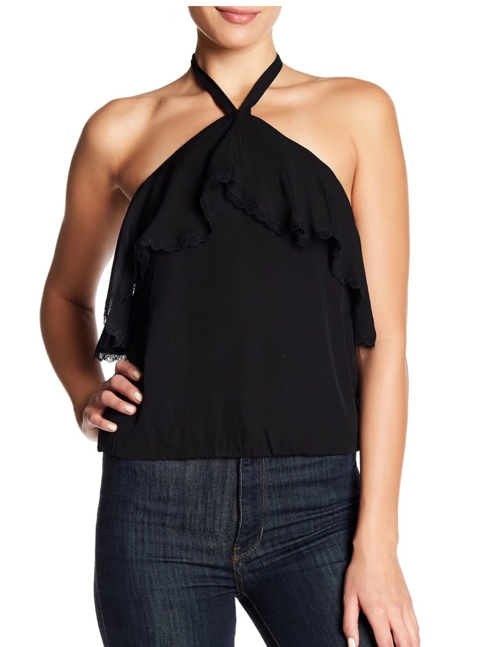 Alice Oliver ruffle halter top size xs